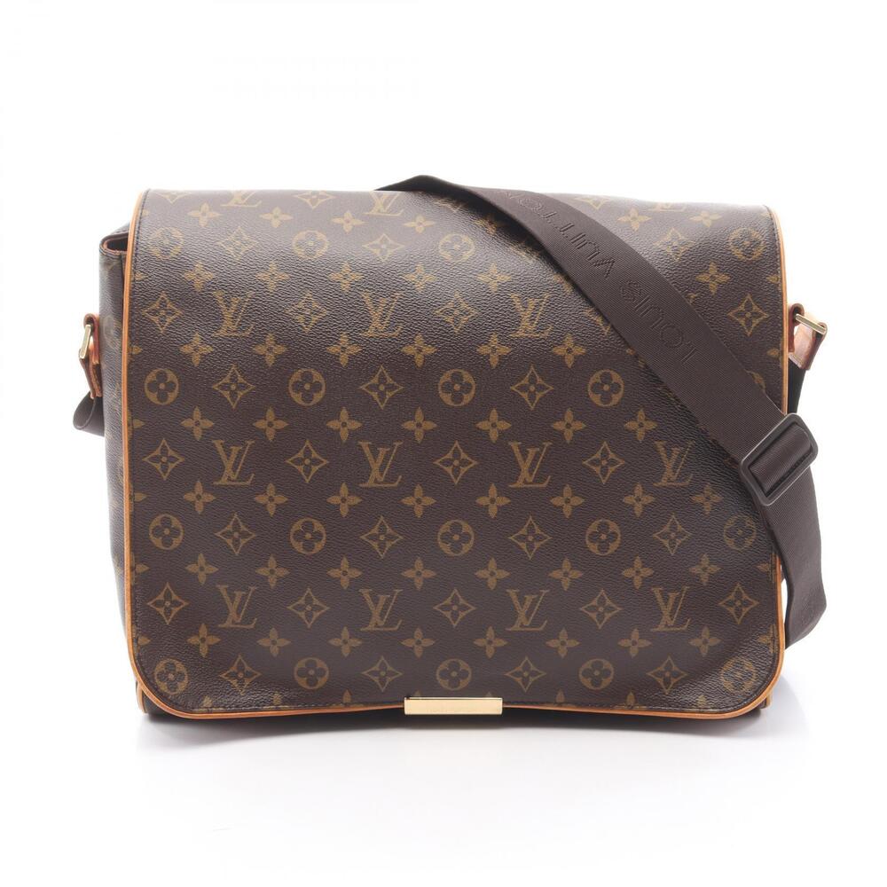 Louis Vuitton Abesses Shoulder Bag Canvas Leather Monogram Brown